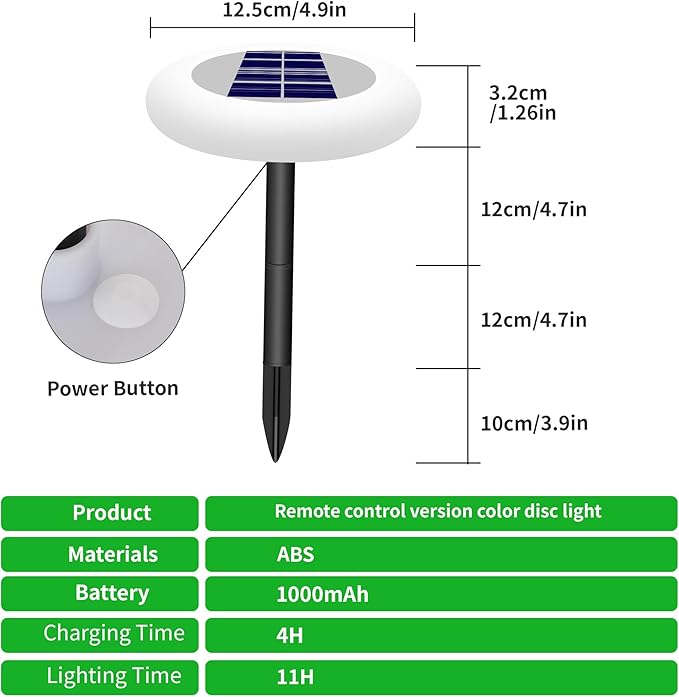 Colorful Pathway Solar Light Set of 6, Decorative Weatherproof Auto On/Off Outdoor Lights - Decorate Your Garden, Landscape, Patio, Pool, Yard with Ultra-Bright LED Light (Rainbow & Remote Control, 6)