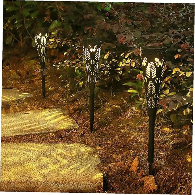 Totority 4 Pieces Solar Pathway Lights Outdoor Solar Powered Garden Lawn Yard Decorative Warm LED Landscape | Lumora