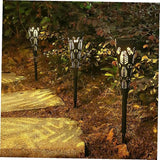 Totority 4 Pieces Solar Pathway Lights Outdoor Solar Powered Garden Lawn Yard Decorative Warm LED Landscape | Lumora