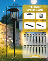 16-Pack Solar Lights Outdoor (Extra-Bright & Smart Auto On/Off), Solar Powered Garden Lights, Waterproof Solar | Lumora
