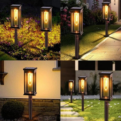 8pk,Solar Lights Outdoor Waterproof Torch Lights, Landscape Lighting for Outside, Solar Pathway Light for Patio Lawn Porch Walkway Driveway Garden Decorations