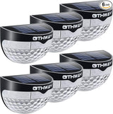 OTHWAY Solar Fence Post Lights Wall Mount Decorative Deck Lighting (Black, 6 Packs) | Lumora