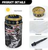 Solar Garden Lights Outdoor Waterproof Decorative Solar Lights American Flag Wolf Outdoor Solar Lights for Garden | Lumora