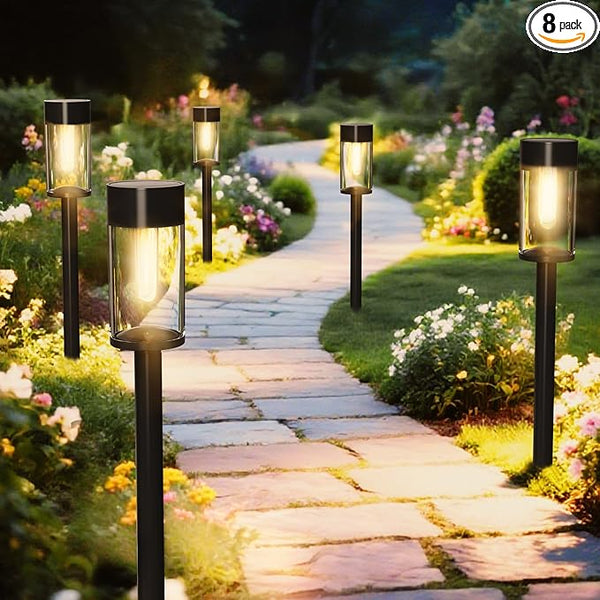 8 Pack Solar Pathway Lights Outdoor Waterproof, High Brightness LED Solar Garden Lights for Patio, Yard, Lawn | Lumora