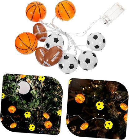 Led Sports String Light Bulb Decorative Hanging Lights for Outdoor Parties Camping and Sports Events Battery Operated Warm Illumination for Patio and Backyard Decor