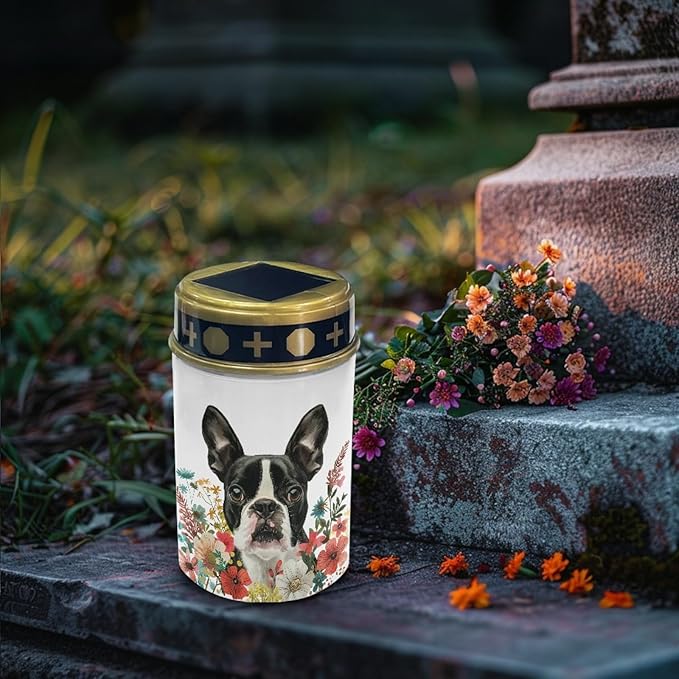 Boston Terrier Solar Garden Lights,Pathway Garden Lights Solar Outdoor LED Solar Powered Firay Lights for | Lumora