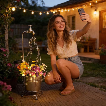 Retro Solar Watering Can, Flexible Waterproof Led Landscape Lights, Stylish Build + Practical Compact Design, Ideal for Garden Yard Farm Pathway Patio Lawn Courtyard Deck Outdoor Decoration
