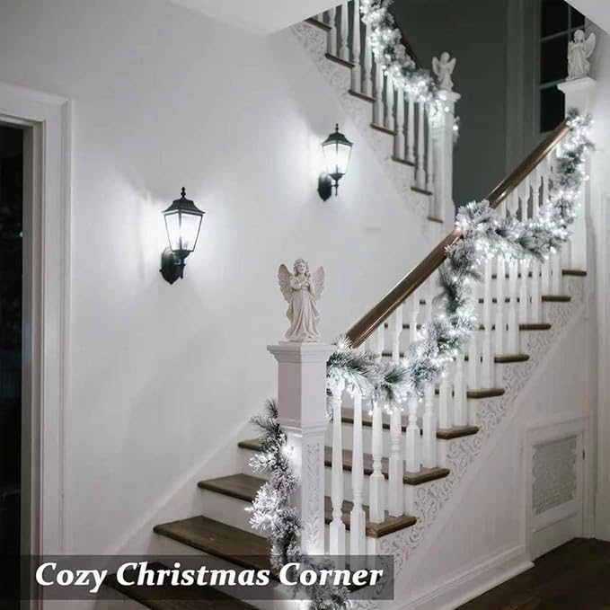 100 Counts LED Christmas Lights Outdoor - 50FT Cool White LED Christmas Lights Commercial Grade Outdoor Waterproof | Lumora