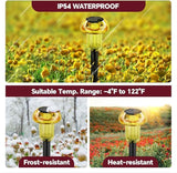 Easter Solar Pathway Lights Outdoor Decorative 4 Pack, Yellow LED Mushroom Solar Lights Outdoor Waterproof Solar | Lumora