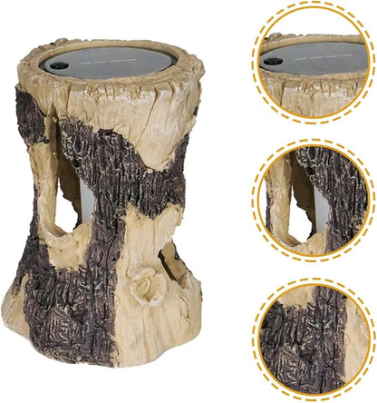 Solar Lawn Lights Outdoor Solar Pathway Lights for Garden Yard Landscape with Wood Stump Design for Patio and Park