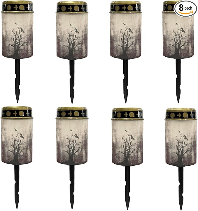 Halloween Branches Solar Garden Lights Outdoor Waterproof Halloween Decor Pathway Lights Solar Powered,Solar Stake Lights for Yard Patio Driveway Lights Outdoor Landscape Lighting