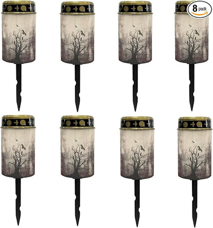 Halloween Branches Solar Garden Lights Outdoor Waterproof Halloween Decor Pathway Lights Solar Powered,Solar Stake Lights for Yard Patio Driveway Lights Outdoor Landscape Lighting