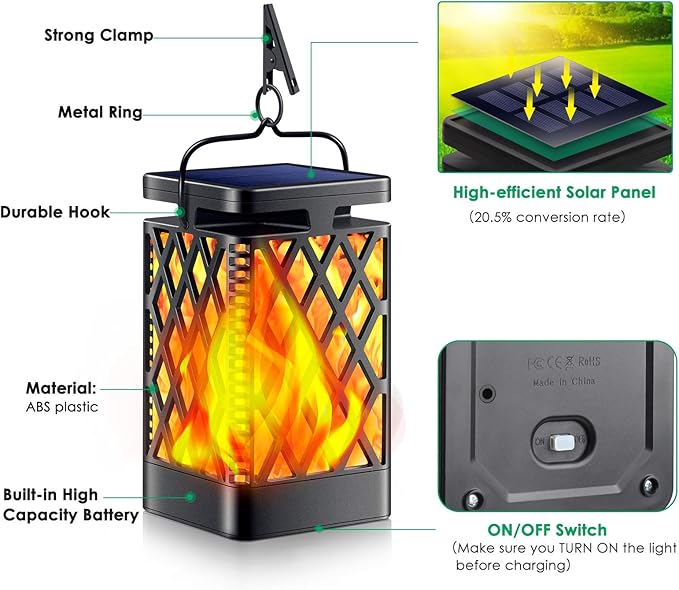 TomCare Solar Lights Outdoor Upgraded Bright Solar Pathway Lights for Path Lawn Patio Yard Walkway
