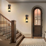 Rustic Wall Light Fixtures Vintage Wall Sconces Sets of 2 Farmhouse Antique Wooden Wall Lamps with Clear Glass | Lumora