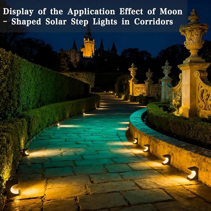 Solar Step Lights 8 Pack, Stair Lights Outdoor Waterproof, LED Step for Outside, Outdoor Solar Powered Step Lighting for Patio Decor, Deck, Porch, Front Door, Walkway (Warm White)