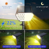 10pack Solar Spot Lights Outdoor,Auto On/Off Solar Lights Outdoor Waterproof IP65,2-in-1 Solar Powered Outdoor | Lumora