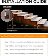 CLOUDY BAY 12V Low Voltage 3 Color Indoor and Outdoor LED Step Light,3000K/4000K/5000K Deck Lights,Stair Light,Wet | Lumora