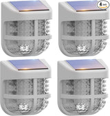 Energetic Solar Powered Garden Lights with Dusk to Dawn Sensors, Gray, 4 Pack - Outdoor Deck Light | Lumora