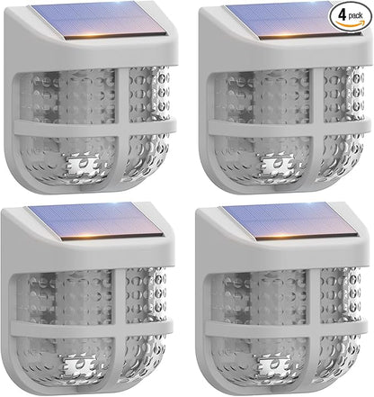 Energetic Solar Powered Garden Lights with Dusk to Dawn Sensors, Gray, 4 Pack