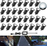 RNEHON Recessed LED Deck Lights Kits with Protecting Shell, Φ1.18in Cool White Low Voltage 12V IP67 Waterproof | Lumora