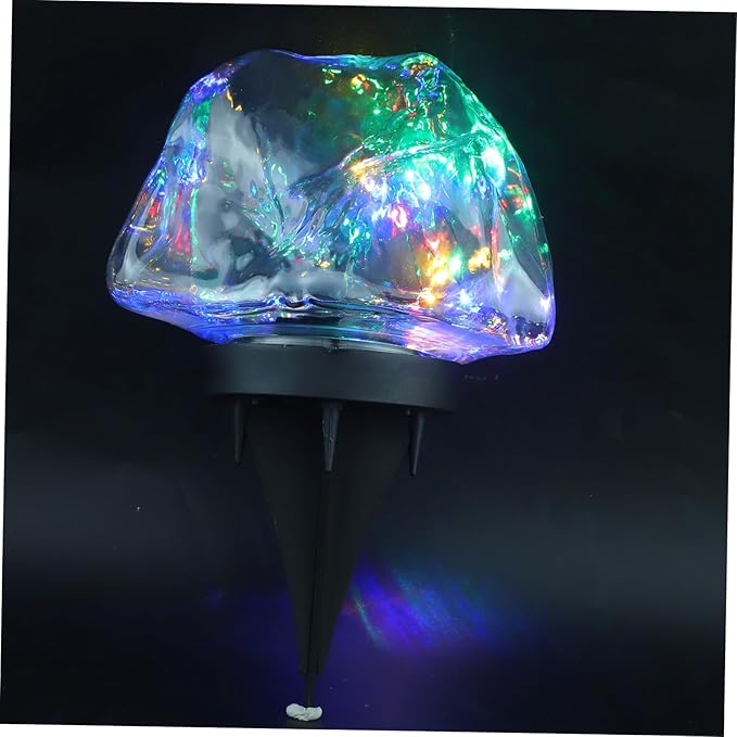 Yardwe LED Solar Garden Lights Decorative Pebble Shape Pathway Lights for Outdoor Walkways Automatic Sensor for Energy Saving for Lawn and Landscape Decor