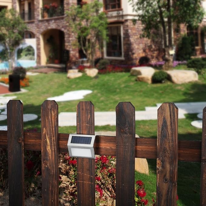 Solar Lights Outdoor Waterproof Deck Light, Solar Stair Lights Outside LED Step Lighting Stainless Steel for Paths | Lumora