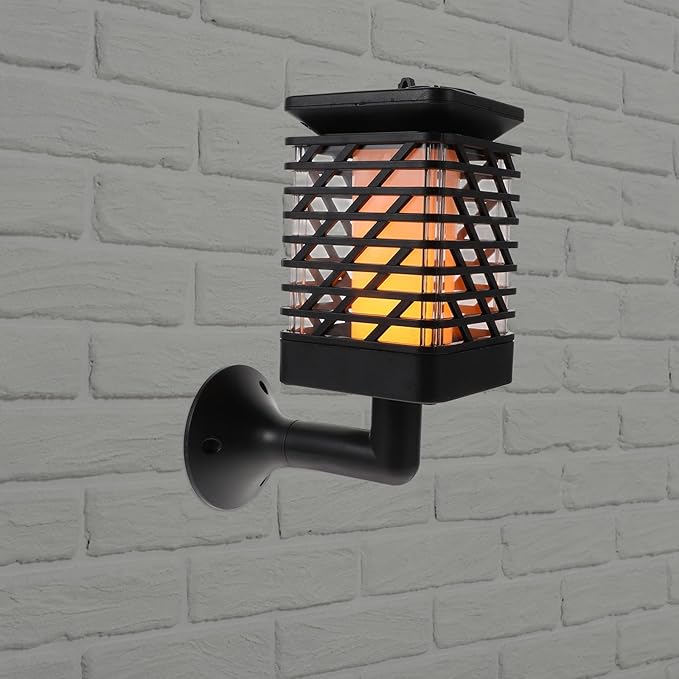 Ciieeo Vintage Outdoor Yard Lawn Path Lights with Faceted Shade, Black Warm Glow Waterproof Hanging, Wall-Mount and Ground Stake for Garden Patio