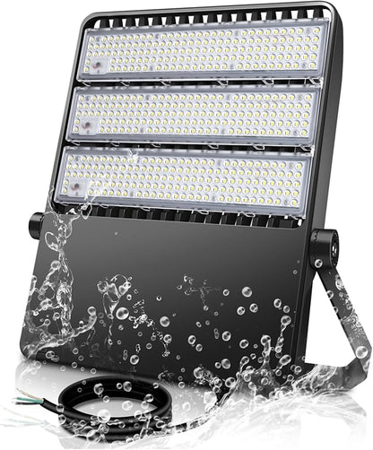 360W Stadium Flood Light Fixture Outdoor LED, 50800 LM 110-270v Commercial Super Bright Parking lot Light 5000k, IP65 Waterproof Exterior Yoke Mount Lighting Security for Arena, Field, Court