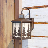 VAXCEL Yosemite Bronze Motion Sensor Dusk to Dawn Rustic Outdoor Wall Light White Glass | Lumora