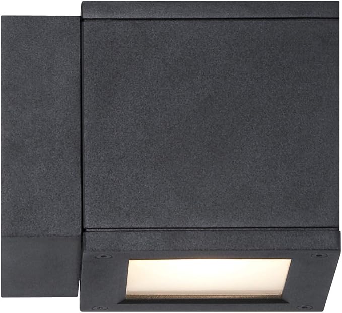 WAC Lighting WS-W2504-WT Rubix LED Outdoor Wall Light Fixture, Dark Sky Friendly Single Light, 3000K, White