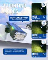 Solar spotlights Outdoor 63 LED 3 Lighting Modes, IP65 Waterproof Lighten Yard Garden House Garage Pathway for | Lumora