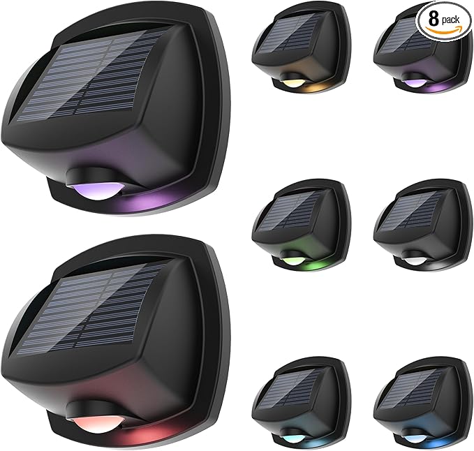 SOLPEX Solar Lights Outdoor Waterproof IP65, Solar Stair Lights Outdoor for Fence, Deck, Step, RGB Multicolor LED | Lumora