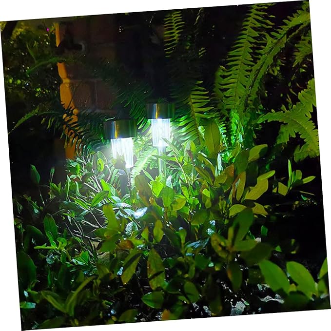 SUPVOX 6pcs Garden Lights Waterproof Outdoor Pathway Lamps for Lawn Decoration Solar Lighting Adjustable Brightness for Driveways and Patios