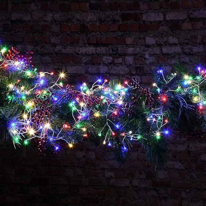 2 Pack Solar Powered Fairy String Lights Outdoor Waterproof 8 Modes Twinkle Christmas Decorations Lights, Each | Lumora