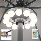 LUXSWAY Patio Umbrella Lights Battery Operated,12 Color Changing Outdoor Umbrella Light for Pole with Remote,48 | Lumora