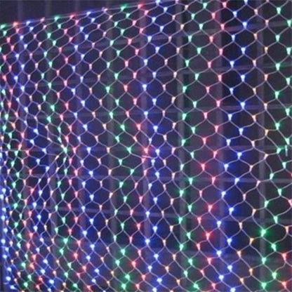 Colorful LED Fairy Mesh Net Lights Curtain Light, 9.84ftx6.56ft, 204 String LEDs, 8 Modes Decorative Xmas Tree Lighting for Thanksgiving, Christmas, Holiday, Party, Event, Multicolor