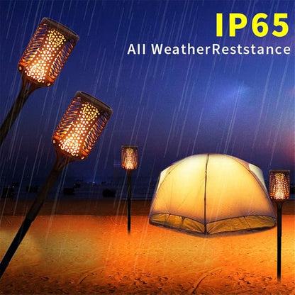 Ulalaza Solar Outdoor Lights 99 LED Flickering Flames Torch Light Waterproof Landscape Ligh Auto On/Off Path Lights