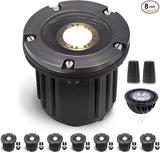Gardenreet 12V Outdoor Well Light - Brass LED Electric In Ground Landscape Lighting, Low Voltage Weatherproof | Lumora
