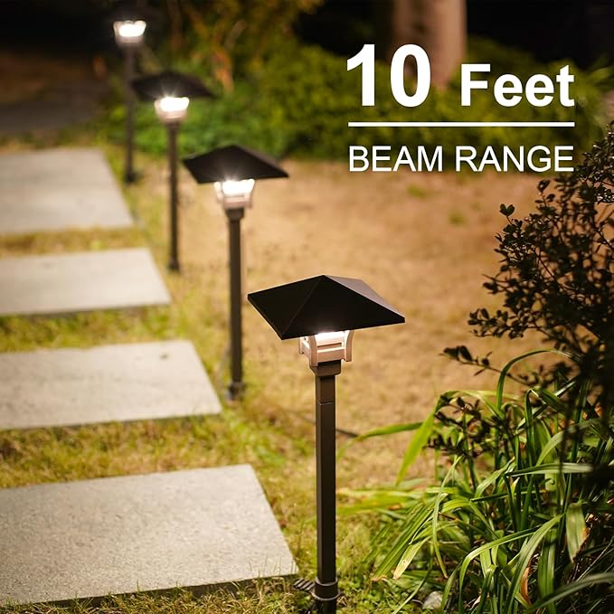 GOODSMANN Landscape Lighting Low Voltage Landscape Path Lights Oil Rubbed Bronze 4PK Path Lights Low Voltage 4W LED | Lumora