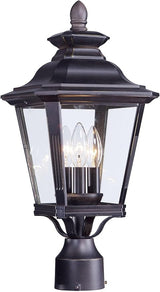 Maxim Knoxville-Three Light Outdoor Post Lantern in Early American Style-9 Inches Wide by 19.5 inches high | Lumora