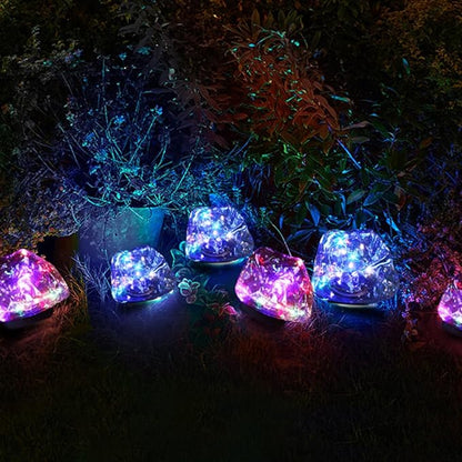 Gadpiparty 2 Pcs Solar Rocks Outdoor Waterproof Landscape Lights Led Landscape Lighting Solar Pathway Lights Energy Saving Garden Waterproof Led Ground