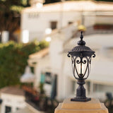 Outdoor Post Light Fixture with Pier Mount, 24 Inch High Vintage Post Lamp for Yard, Antique Bronze Exterior | Lumora
