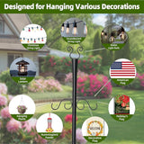 6 Pack Outdoor Patio Light Poles for String Lights, 10Ft Heavy Duty Metal String Light Poles with Shepherds Hooks | Lumora