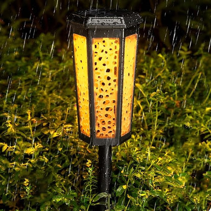 Solar Pathway Lights Outdoor,Waterproof IP65 Garden Landscape Lights with Warm White & RGB Color Changing,6-12h Outdoor Solar Lights for Yard, Walkway, Patio, Driveway, Lawn