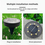 Solar Ground Lights Outdoor Waterproof IP68, 4 Pack 8 LED In Ground Solar Disc Landscape Lighting, Garden Lights | Lumora