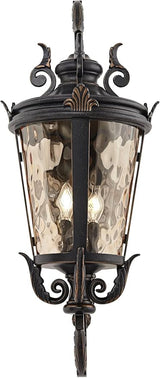 John Timberland Casa Marseille Vintage Outdoor Wall Light Fixture Veranda Bronze Scroll Frame 31" Champagne | Lumora