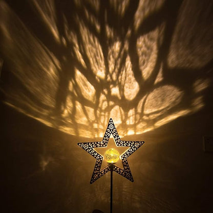 TAKE ME Star Solar Lights Garden Outdoor Decor Waterproof Metal Solar Stakes Lights for Patio Yard Walkway Lawn Patio Mothers Day Garden Gifts Mom Wife Grandma