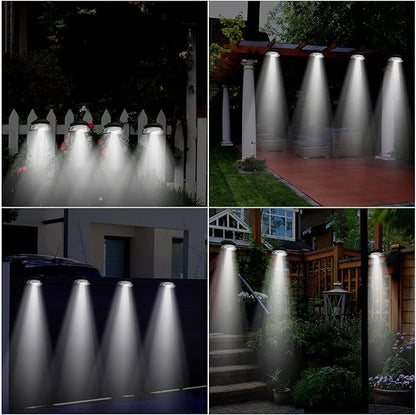 Yinder 12 Pieces Solar Gutter Lights Outdoor 9 LED Waterproof Gutter Solar Lighting Deck Fence Lamps White Lamps for Garden Backyard Pathway Roof Yard Utility Patio Wall (Black)