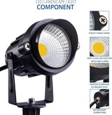 HANNAHONG 5W AC120V Landscape Up Down Spot-Light with Spiked Stand and Base,Warm White COB LED for Lawn Garden | Lumora