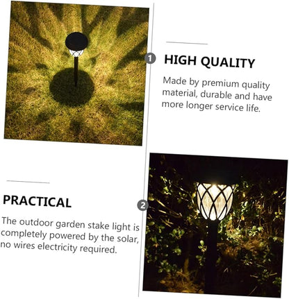 DOITOOL 6pcs Solar Outdoor Garden Lights Led Lawn Lamp for Pathway and Landscape Decor Solar Stake Lights Automatic Day Night Function